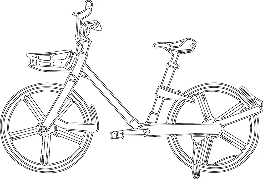 Велосипед рисунок легкий