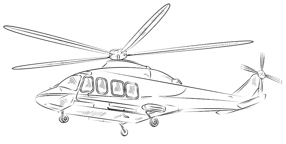 Вертолет карандашом
