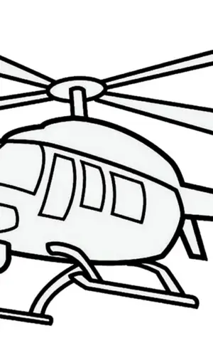 Вертолет раскраска для детей 2-3 лет