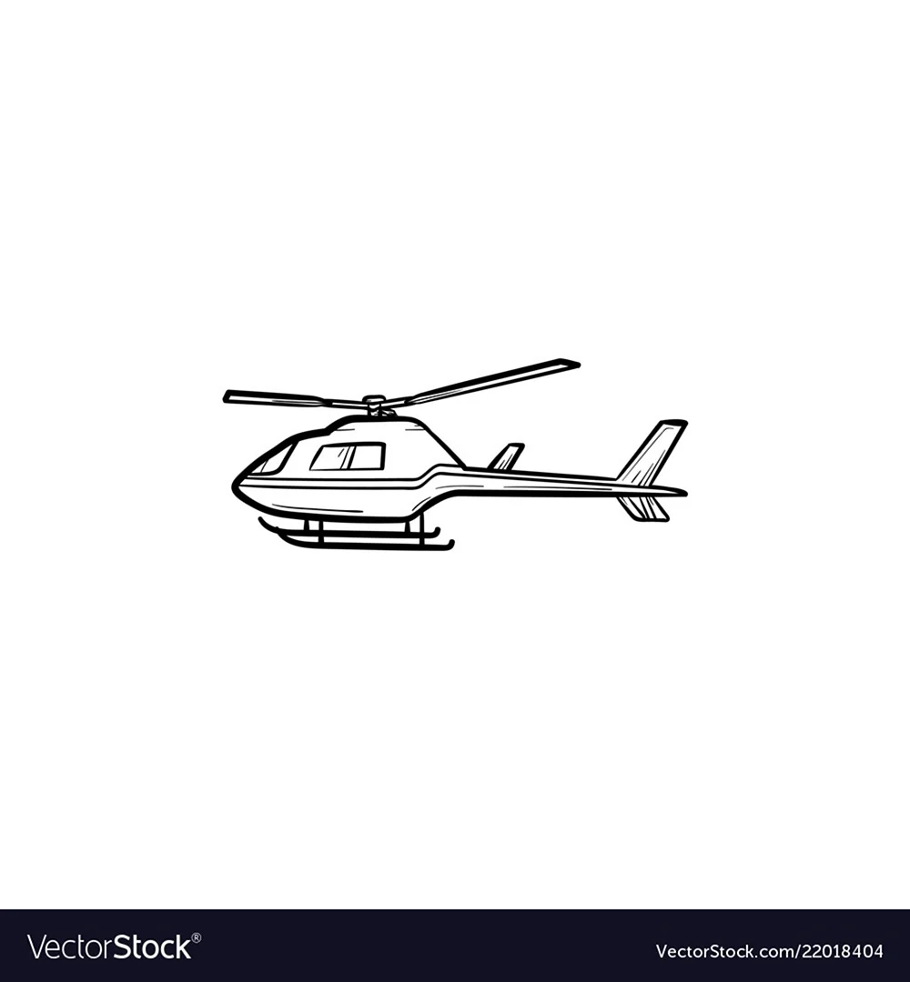 Вертолет вдалеке рисунок