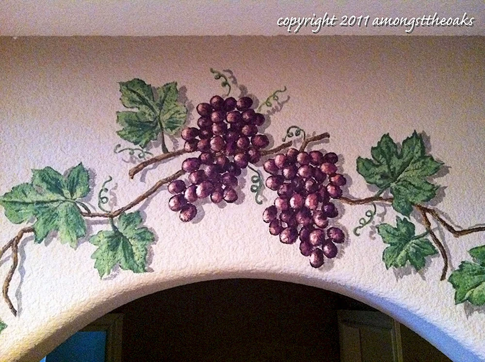 Виноградная лоза на стене