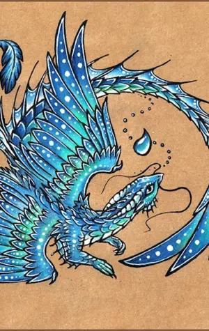 Водяной дракон тату
