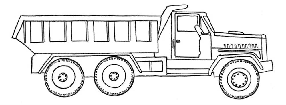 Военный грузовик рисование