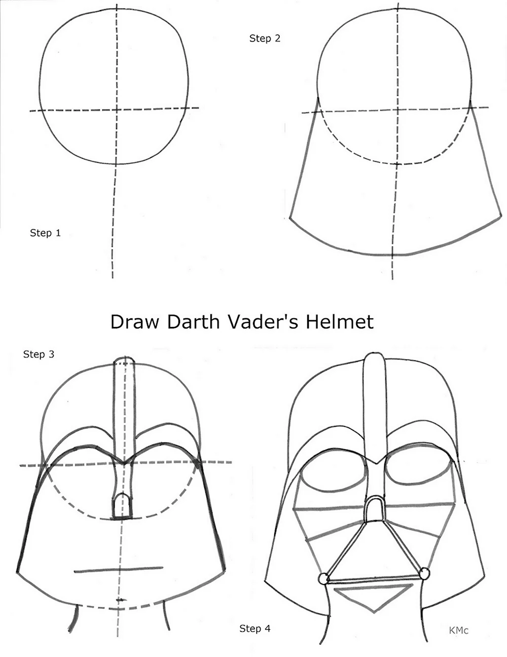 Выкройка шлема Дарта Вейдера