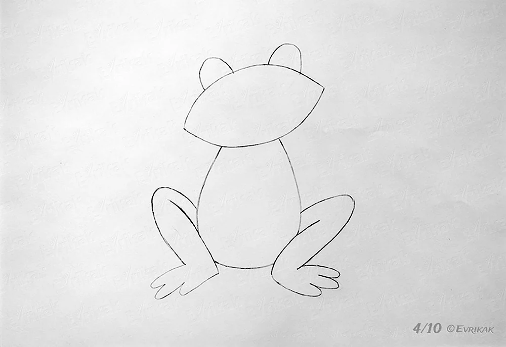 Заяц фото рисунок лягушки поэтапно карандашом