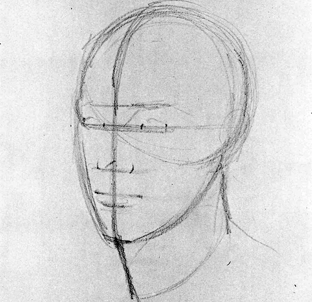 Зарисовки лица человека