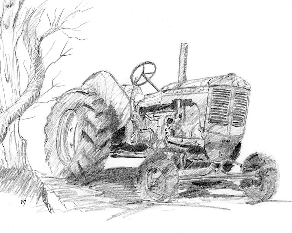 Зарисовки трактора