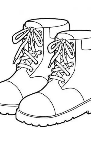 Зимняя обувь раскраска для детей