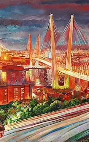 Золотой мост Владивосток картина