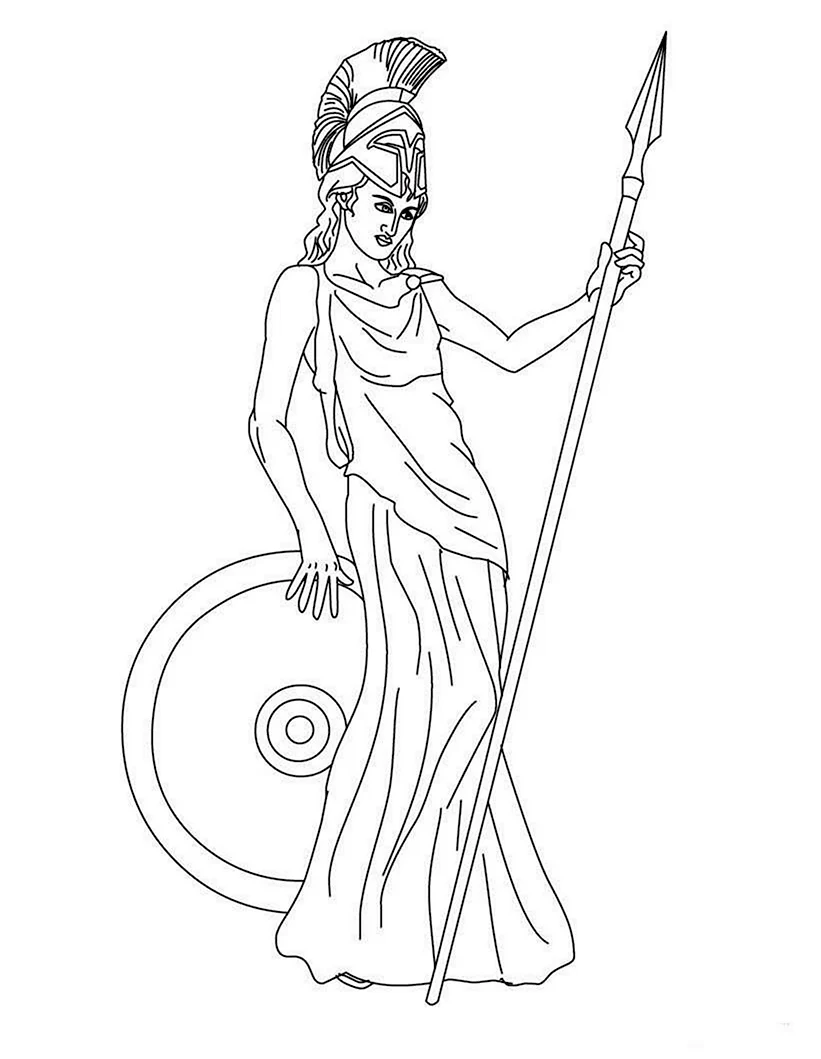 Богиня афина рисунок карандашом 61 фото