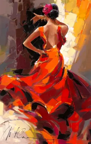 Анатолий Метлан живопись испанский танец