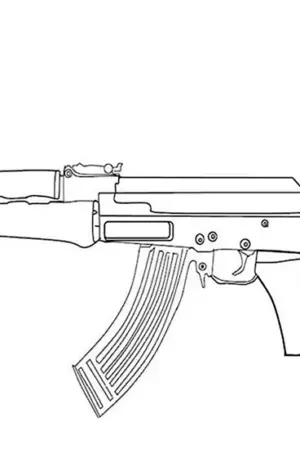 Автомат Калашникова АК-47 рисунок