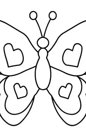Бабочка раскраска для детей