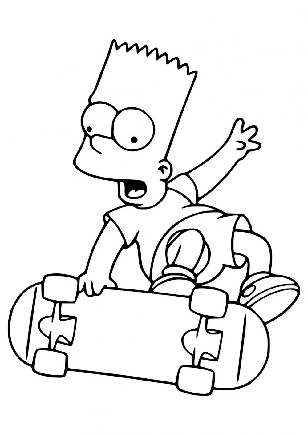 Барт симпсон на скейте