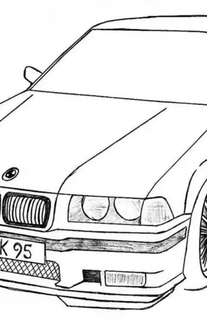 BMW e36 седан раскраска
