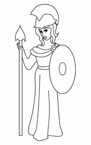 Богиня Греции Афина рисунок