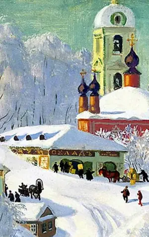 Борис Кустодиев картины Масленица