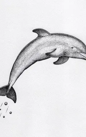 Дельфин скетч