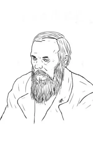 Достоевский карандашный портрет