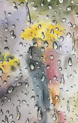 Дождь акварелью