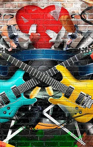 Фотообои с гитарой на стену