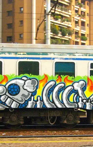 Граффити бомбинг метро