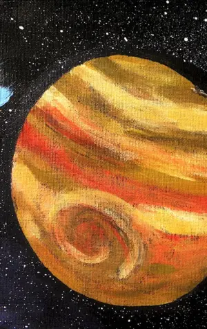 Юпитер Планета красками