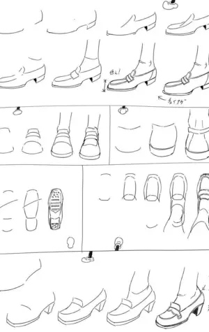 Как рисовать обувь спереди поэтапно