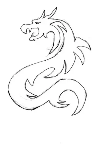 Китайский дракон лёгкийрисунок