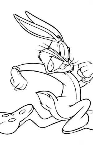 Кролик Багз Банни раскраска