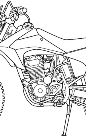Кроссовый мотоцикл Yamaha чертежи