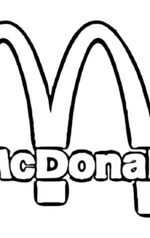 Логотип Макдональдса раскраска