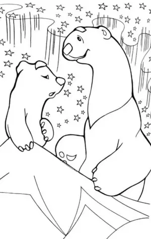 Медведь Умка раскраска