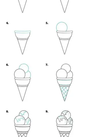 Мороженое рисунок