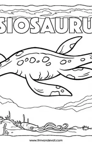 Морские динозавры раскраски