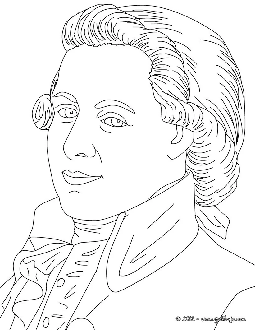 Моцарт портрет рисунок