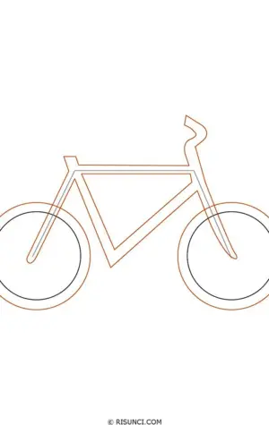 Нарисованный велосипед сбоку
