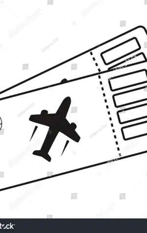 Нарисовать билет на самолет