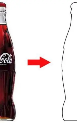 Нарисовать бутылку Кока колы