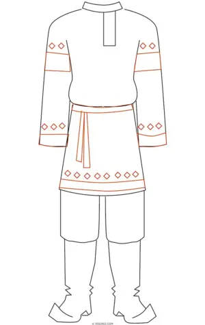 Национальный костюм марийцев рисунок