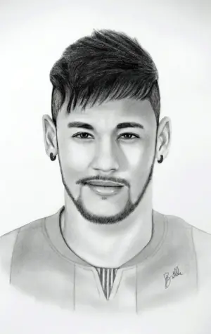 Neymar футболист нарисованный