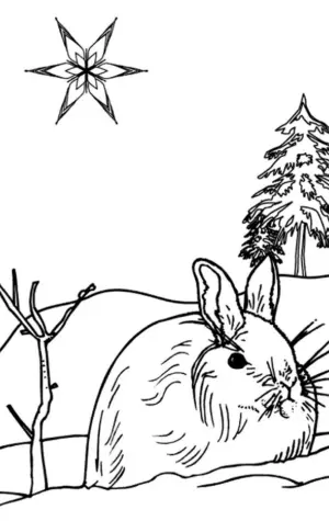 Новогодние раскраски год кролика