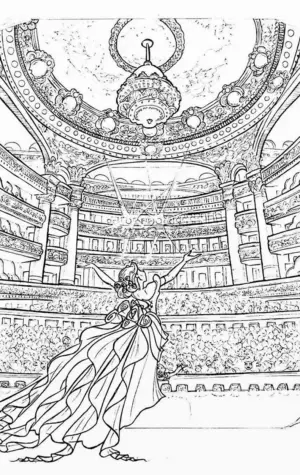 Оперный театр раскраска