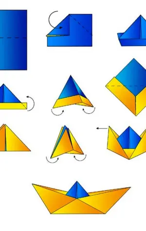 Оригами для детей 4-5 кораблик
