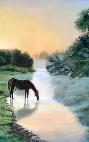 Пейзаж с лошадью Маркова