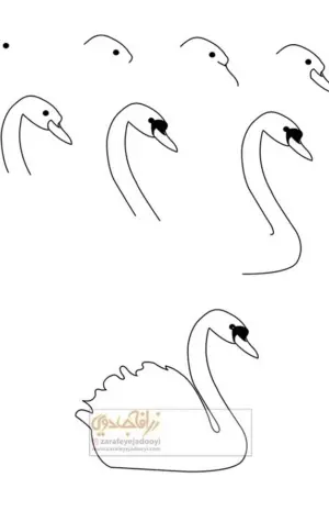 Поэтапное рисование лебедя