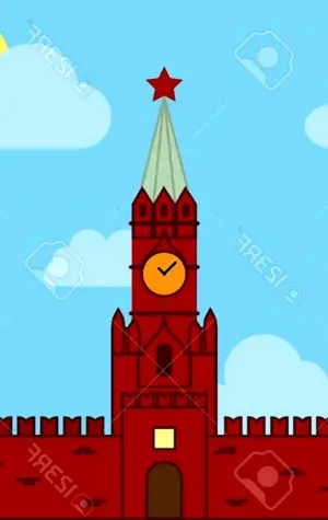 Поэтапное рисование Спасская башня Кремля для детей