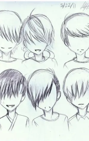 Причёски для мальчиков нарисованные