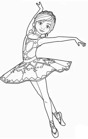 Раскраска балерина Фелис