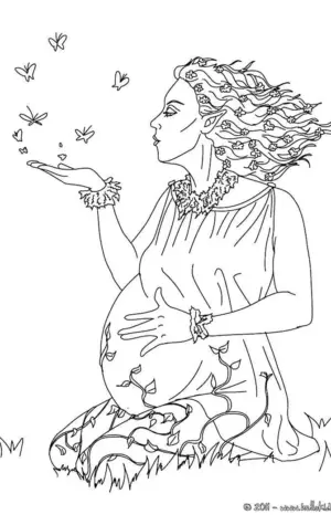 Раскраска беременная